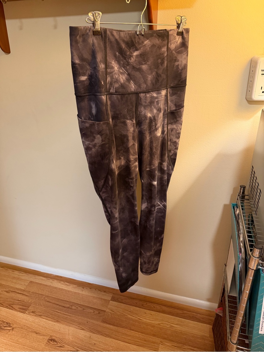 all in motion Black and grey tie-die Active-wear Leggings